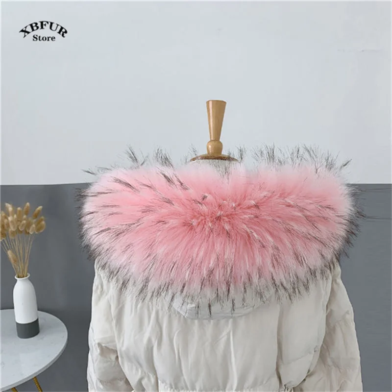 Écharpe en peluche moelleuse pour parkas, col en fausse fourrure, garniture chaude d'hiver, manteau en duvet, châle décoratif, écharpes rondes, mode