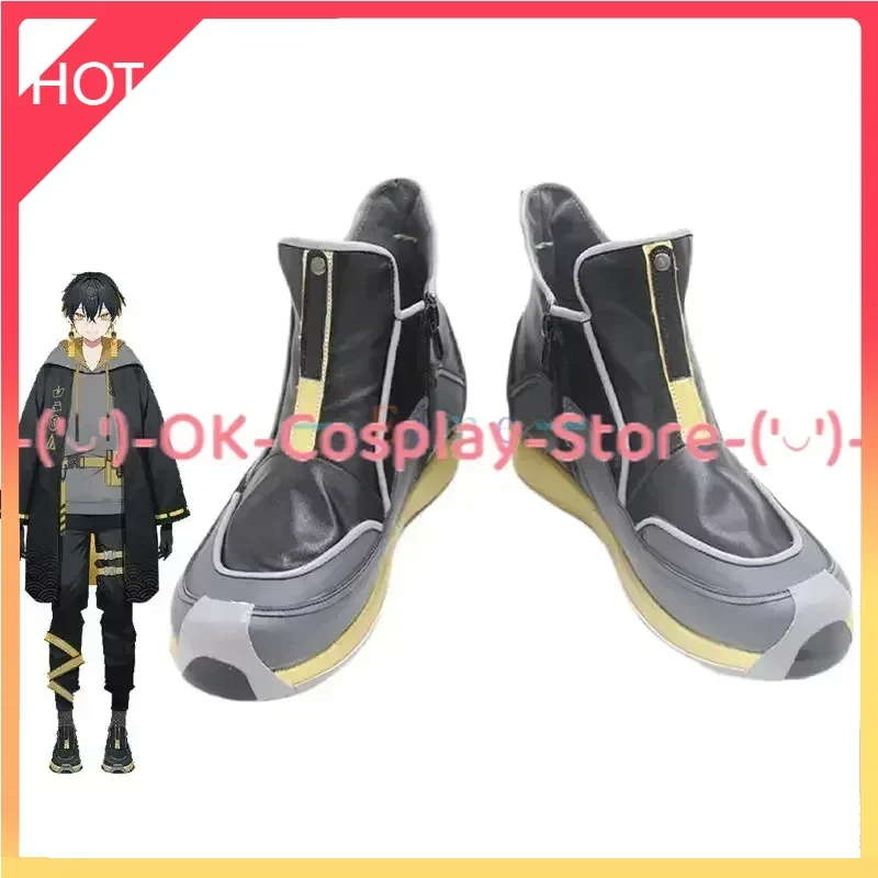 

Yatogami Fuma Cosplay Shoes Vtuber UPROAR Cosplay Shoes Props Halloween Carnival PU Boots Custom Made