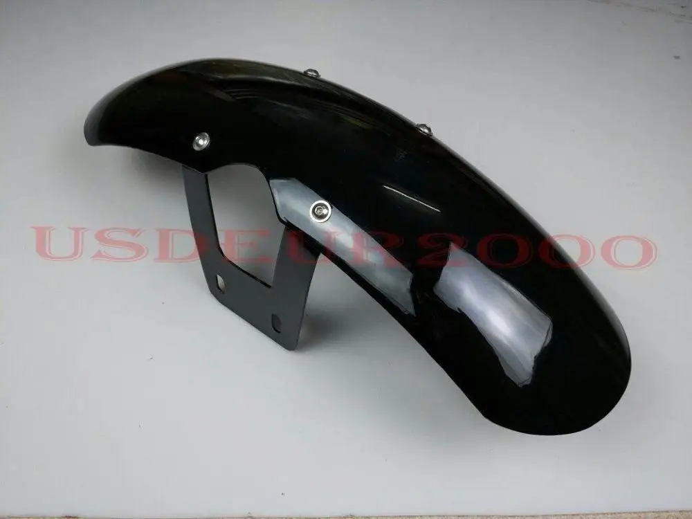 Metal Steel Front Fender mudguard with Bracket for KAWASAKI W800 W650 W400 all years Black 12cm B