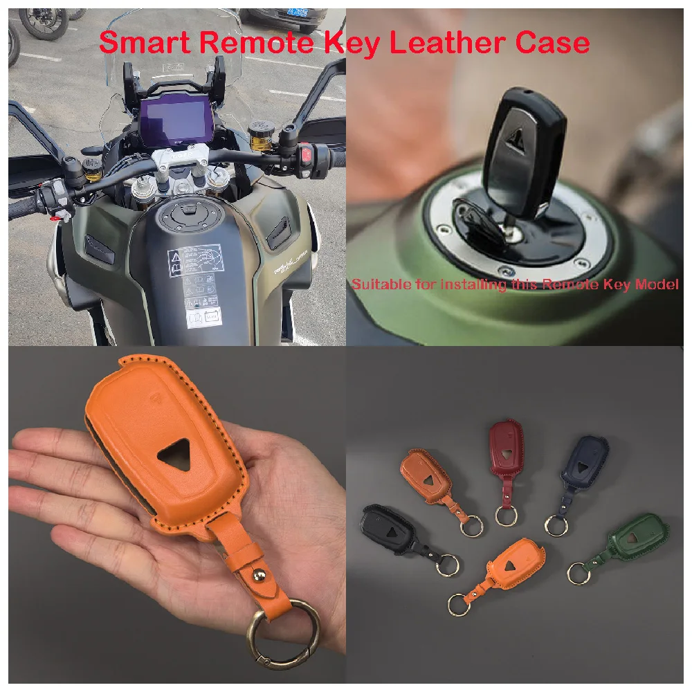 

Fits for Triumph Tiger 1200 GT 900 Rally Pro Scrambler XE XC Rocket 3 2018-2026 Motorcycle Smart Remote Key Leather Case Cover