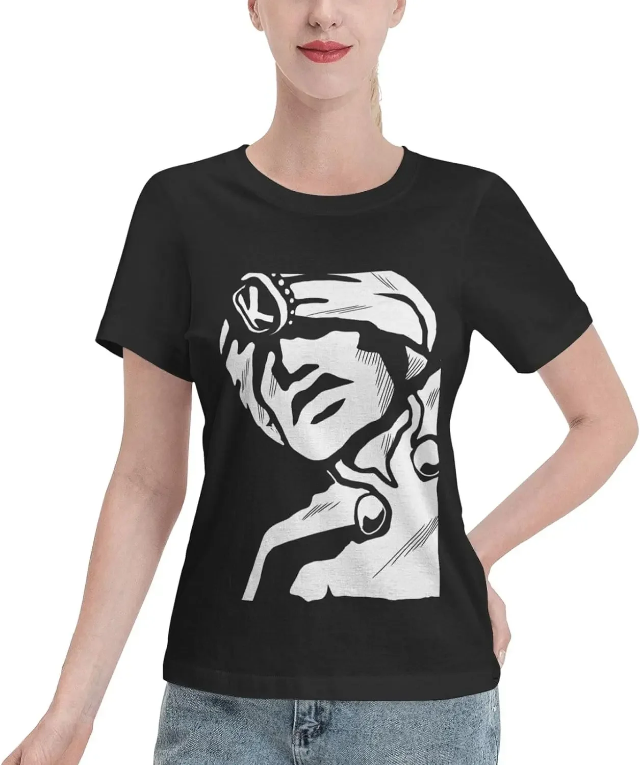 

Anime Kaliman T Shirt Womens Summer Cotton Tee Round Neck Tops Casual Short Sleeve Shirts