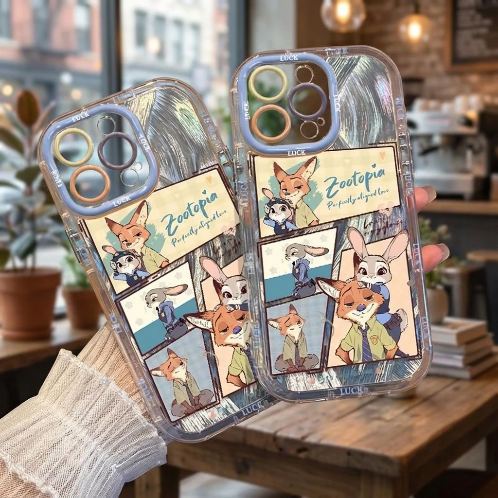 

Тюлевый пышный чехол для iPhone 16 с рисунком Zootopia для iPhone 15 Pro Max, полное покрытие 14, защитный чехол с защитой от падения 13