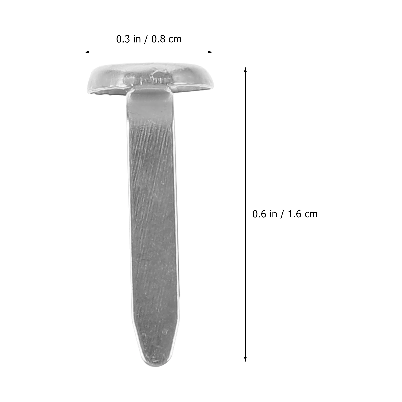 50 قطعة من مشابك النحاس ذات الشق المزدوج لمثبتات الورق لوازم يدوية معدنية مزخرفة للأطفال أظافر ذات أرجل ورأس مستدير