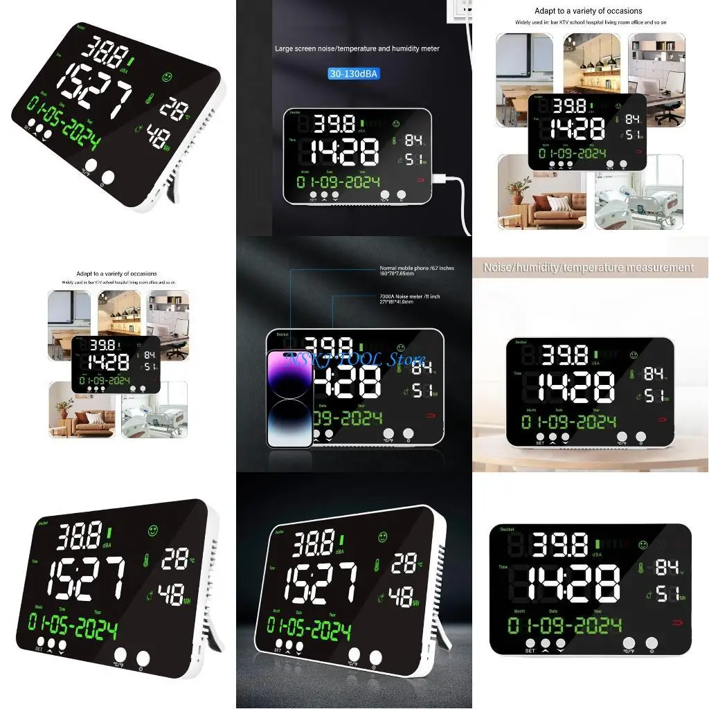 

L8RC High Precisions Indoor Temperature Humidity Meter Easy Carry Air Quality Tester Air Quality Detectors for Homes Office