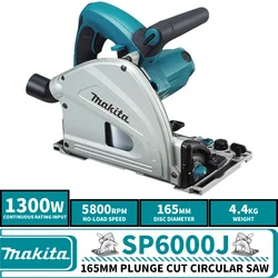 Makita SP6000J 165MM Plunge Cut Circular Saw 5800RPM 1300W Corded Power Tools