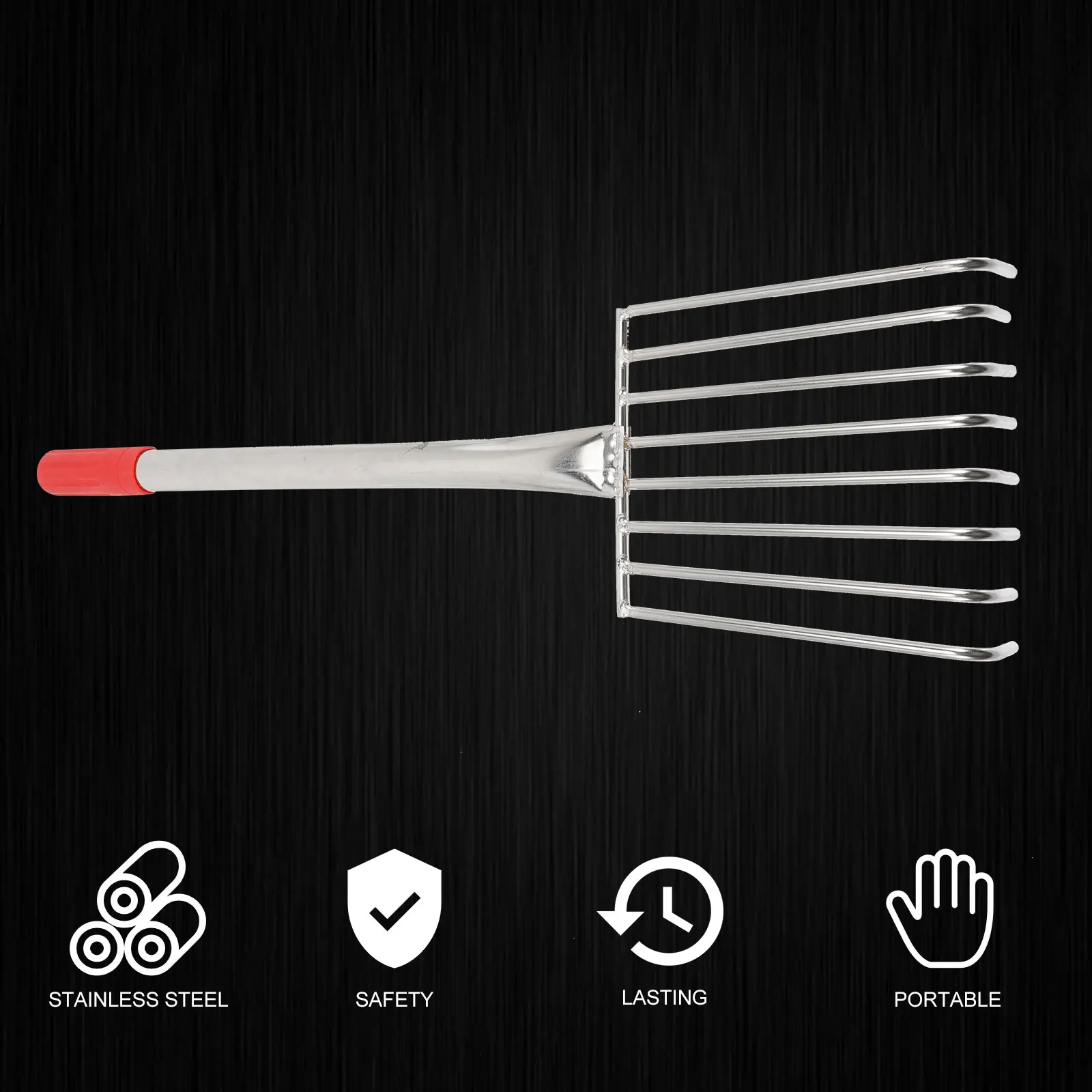 

Stainless Ergonomic Rubber Handle Garden Tool Claw Rake For Beach Shell Digging Gardening Outdoor Soil Loosening