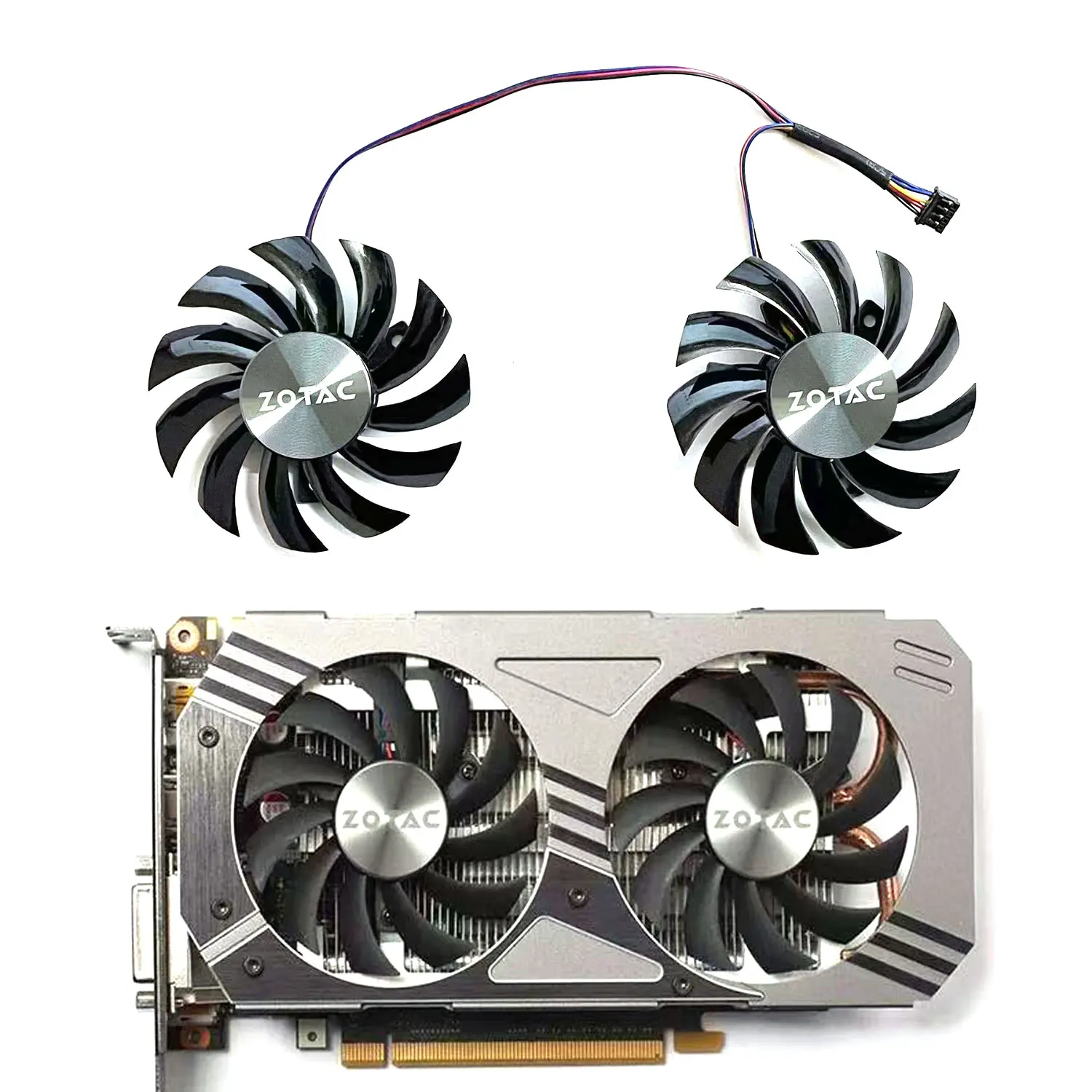 Brand new 75MM 4PIN PLD08010S12HH GA81S2U GTX1060 960 GPU fan for Zotac GTX 950 960 1060 graphics card