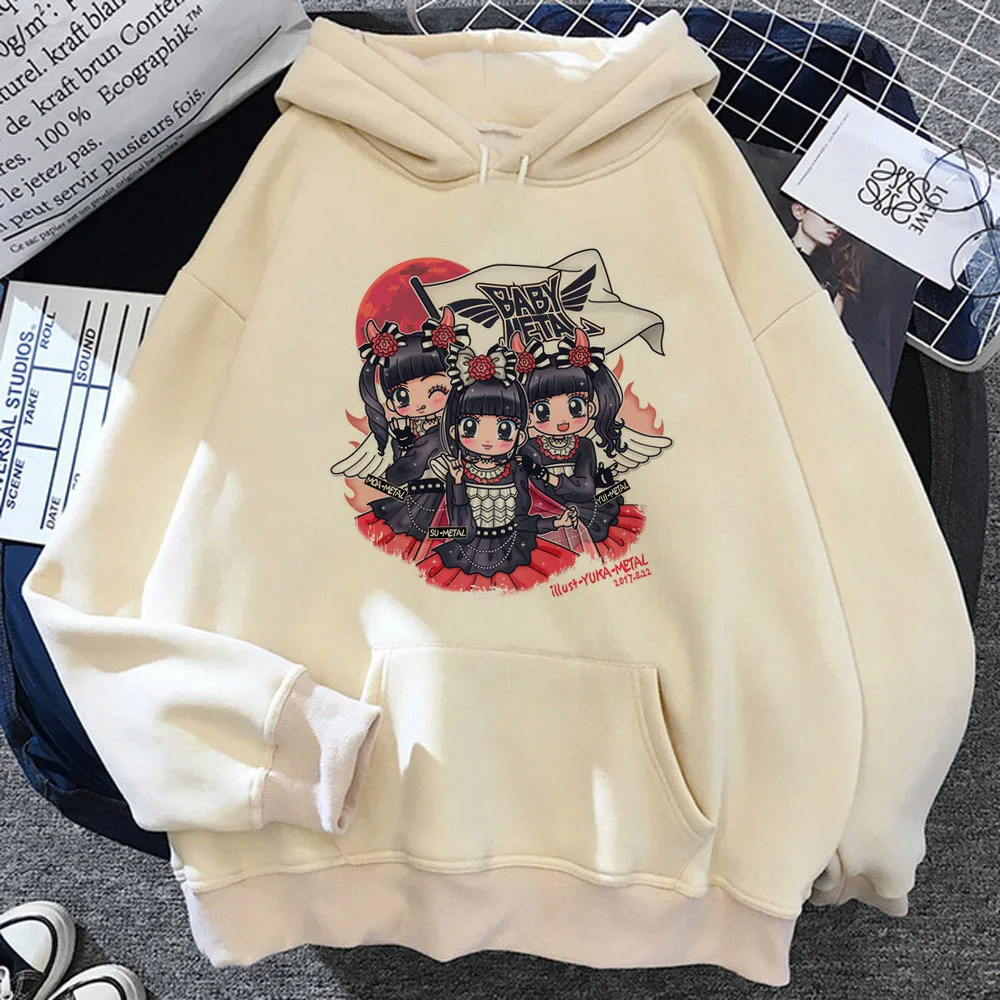 

Babymetal hoodies women 90s vintage graphic streetwear Hood female Kawaii clothing