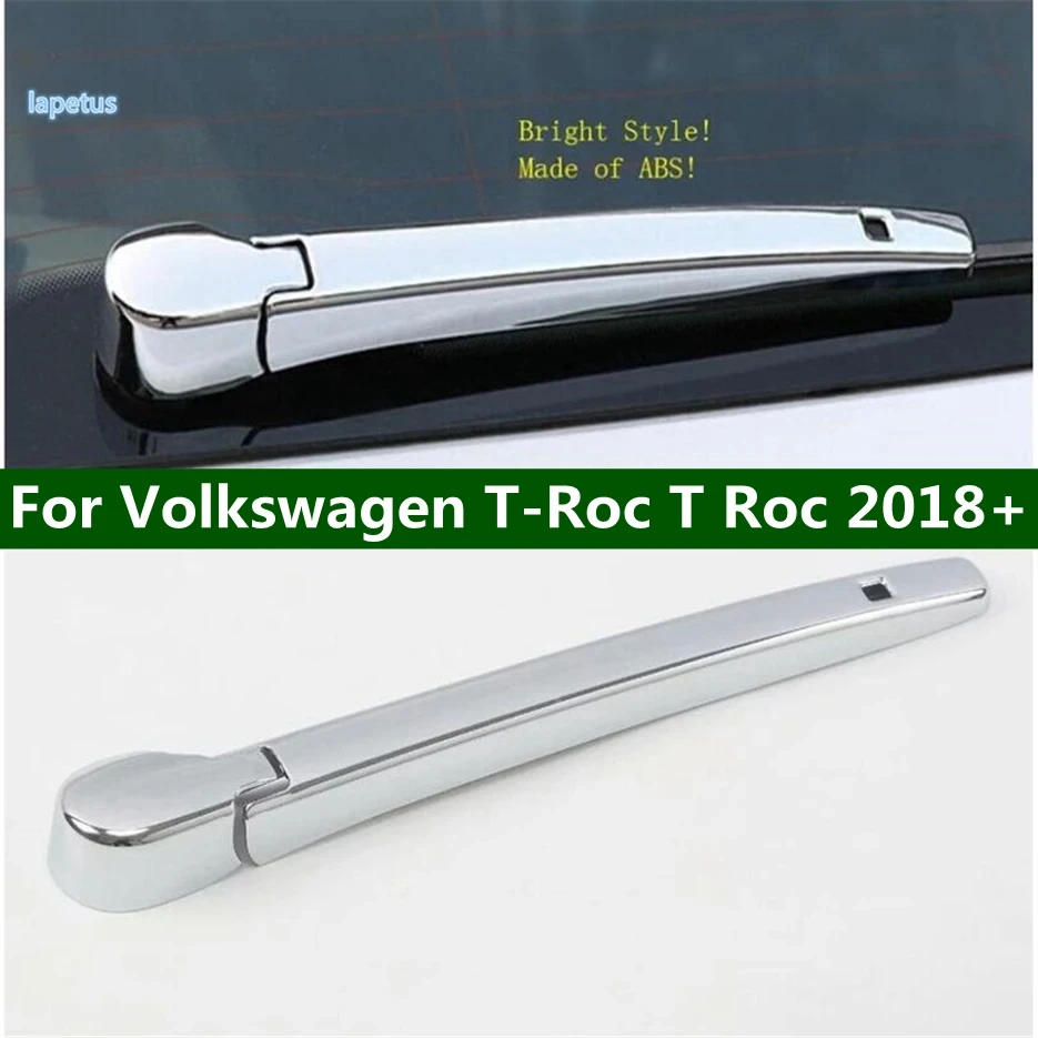 ABS Chrome Rear Windshield Window Wiper Decoration Frame Cover Trim Fit For Volkswagen T-Roc T Roc 2018 - 2021 Car Accessories