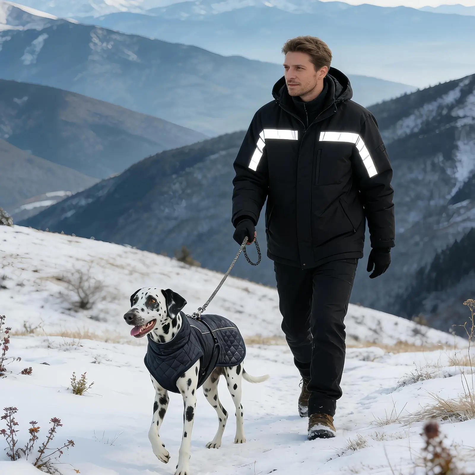 سترة للكلاب من القطن المقاوم للرياح سترة دافئة للطقس البارد سترات للكلاب الأليفة للمشي اليومي والتنزه والتزلج في الهواء الطلق وزيارات الحديقة