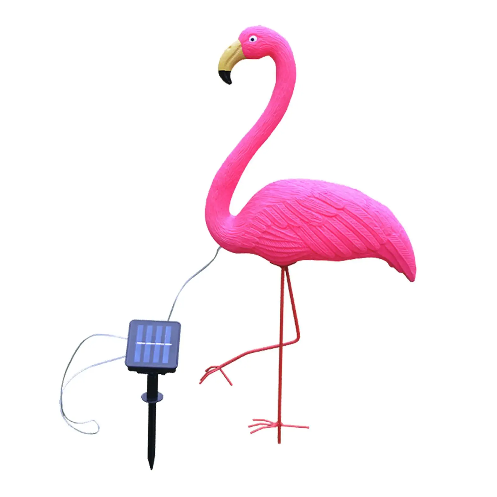 Solar Flamingo Statue Garden Light Landscape Lightweight Fence Lawn Animal Ornament for Patio Courtyard Porch Outside Stairway