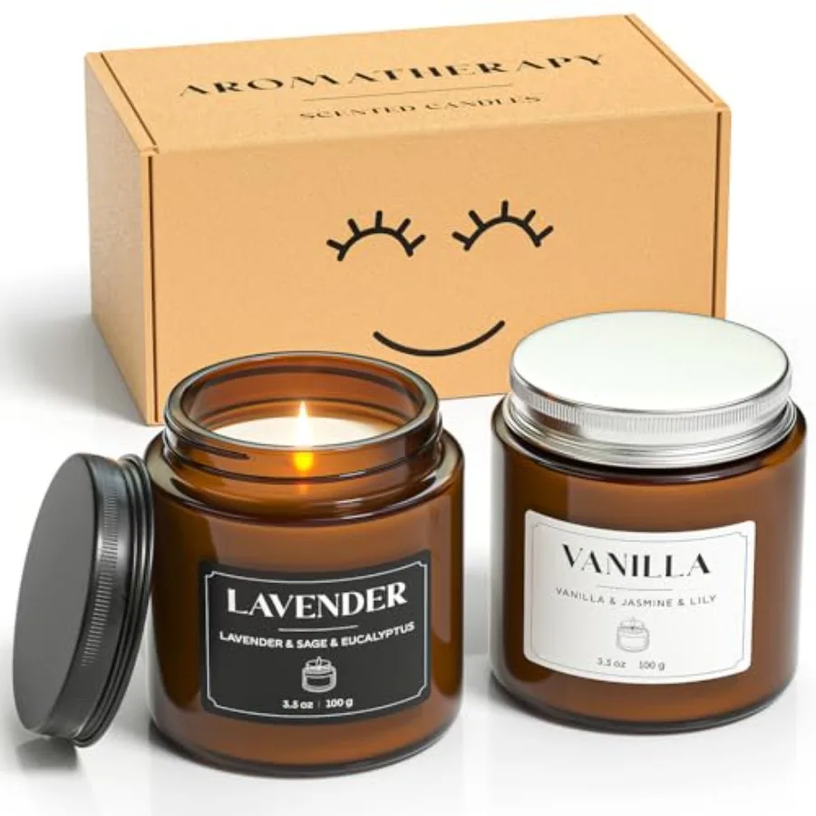 

Набор ароматических свечей для снятия стресса, подарочный набор свечей для дома, премиальные соевые свечи для женщин и мужчин, на день рождения и Рождество