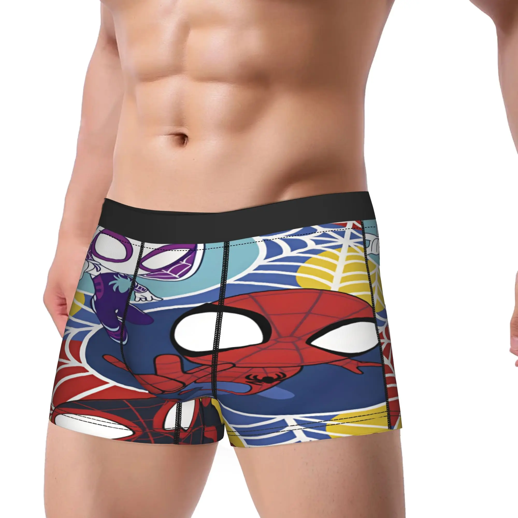S-Spiders Heroes Underwear  Printing Trunk High Quality Males Panties Breathable Shorts Briefs Birthday Gift