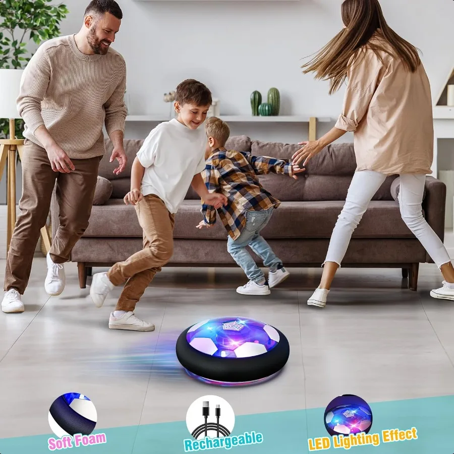 Rechargeable Hover Soccer Ball for Boy Birthday Gifts Age 6 7 8 9 10 11 12 Year Old Indoor LightUp Air Power Floating Soccer Ba