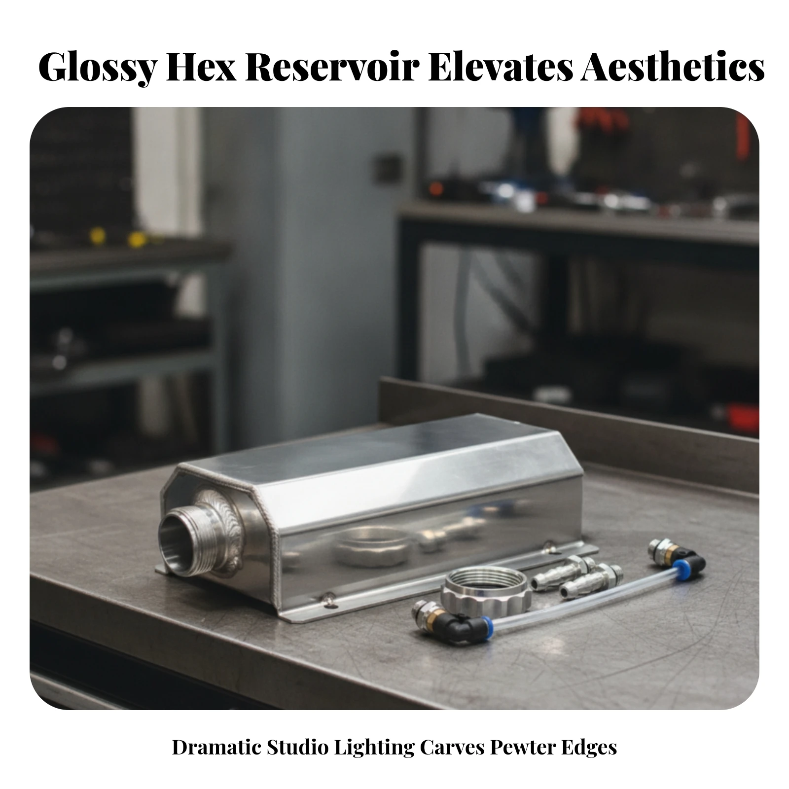 Reservoir Tank with Sight Tube Universal Aluminum Reservoir Tank Catch Can Welded High Temperature Resistant for Car Builders
