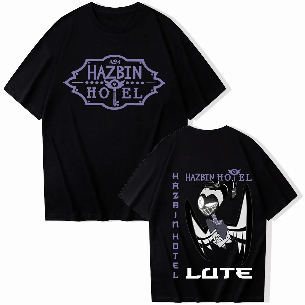 2026 Man Woman Harajuku Short Sleeve O-neck Casual Shirt New Hazbin Hotel Lute Graphic Design High Quality Fashion T-shirt Y2K