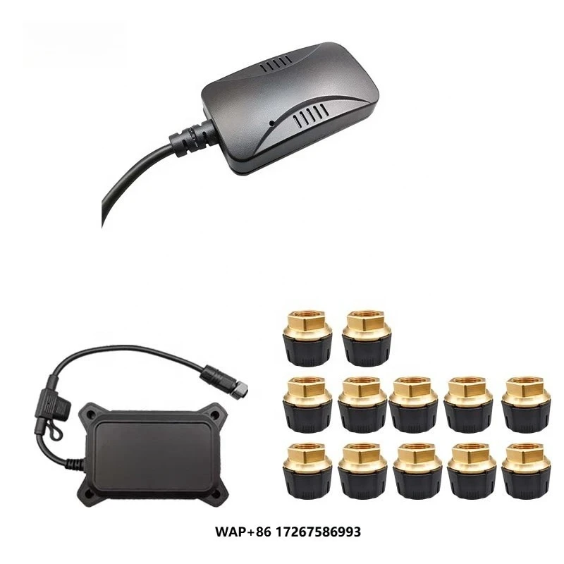 

12-Wheel Truck/Trailer TPMS Tire Pressure Monitoring System Compatible Various Vehicle Systems 232 Digital Receiver Standard ORT