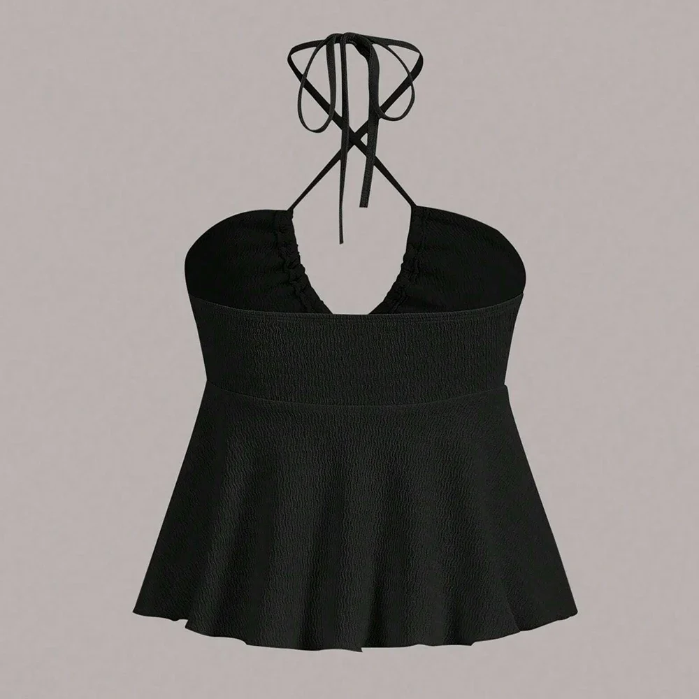 CPSYMYM ถังฤดูใบไม้ผลิฤดูร้อนแฟชั่น Hotsweet Hollow Out Halter คอ Party Tanks สําหรับผู้หญิง