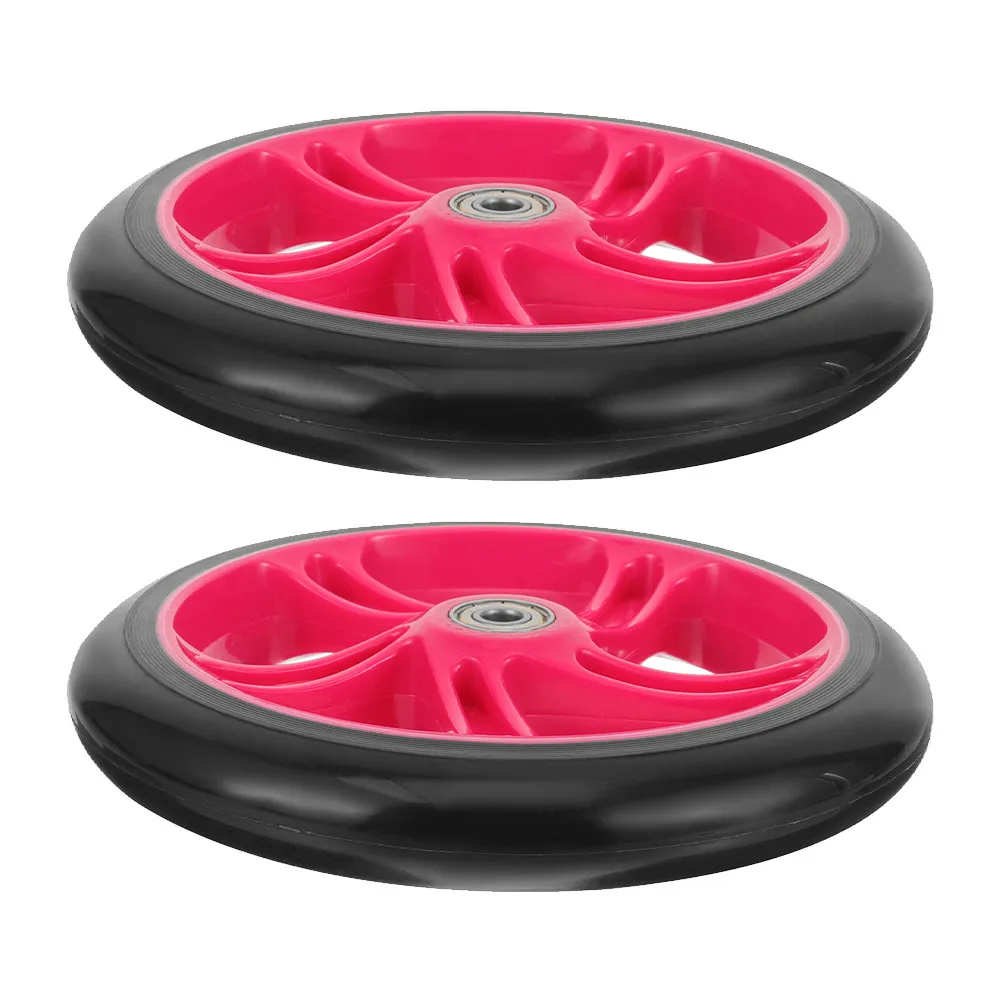 

1 пара высокоэластичных колес для самоката из полиуретана, износостойкие, для замены, обеспечивающие плавное катание, универсальные колеса