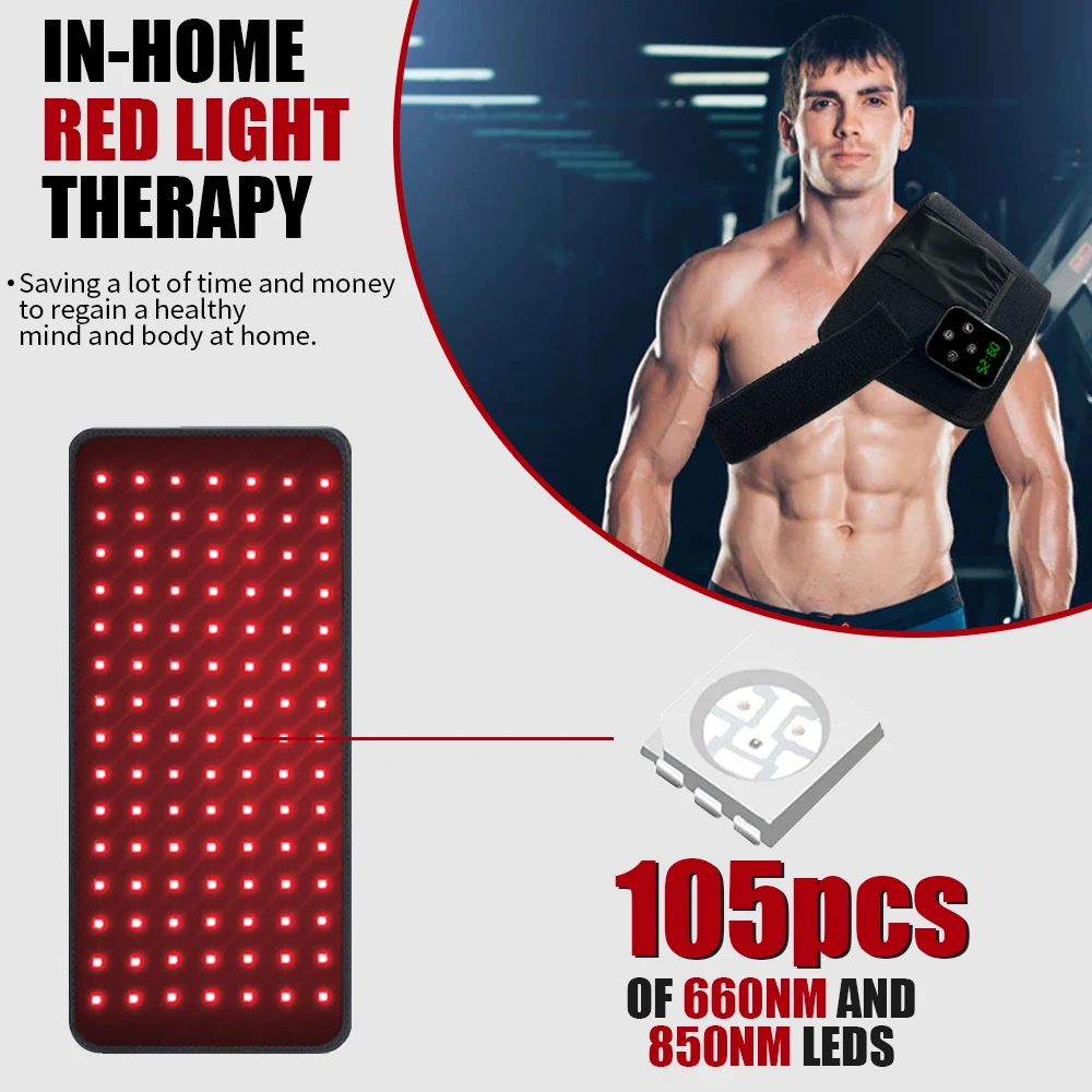 Newest 660nm 850nm Near Infrared Back Pain Relief Wrap Wireless Red Light Therapy Waist Massage Belt Device with Timer