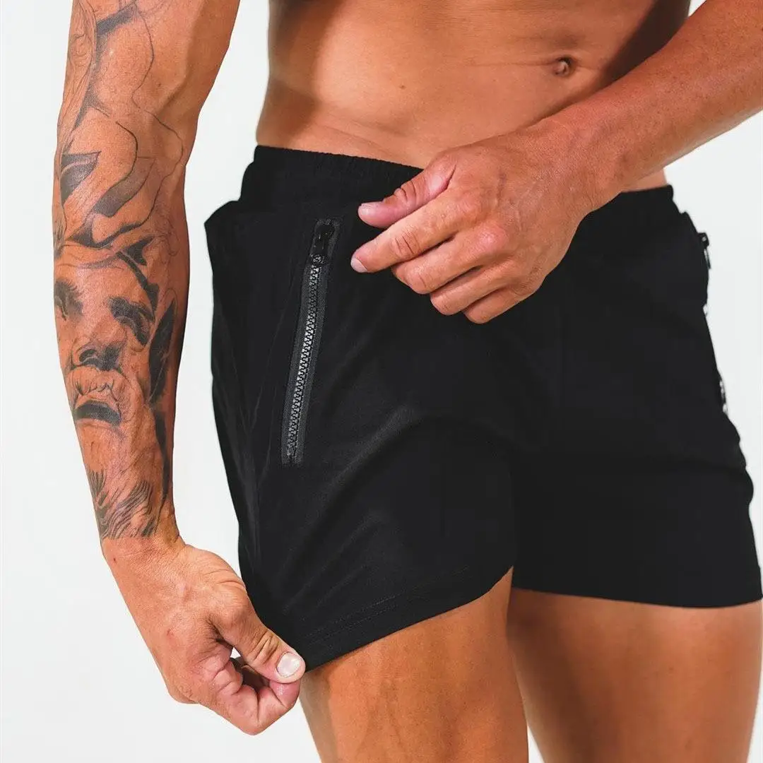 New men's beach shorts, breathable, quick-drying, suitable for swimming, sports, casual wear, fitness, with inner lining and box