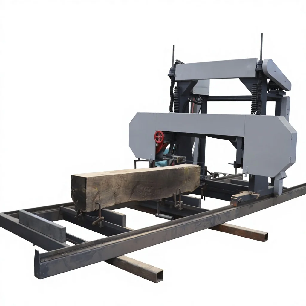 Portable Horizontal Band Saw Electric Mobile Log Sawing Machine 700-1600mm CE