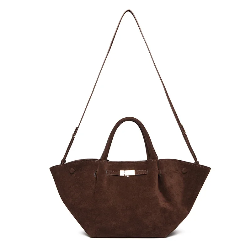 Luxuriöse Damen-Handtasche im Premium-Design aus PU & Wildlederimitat, elegante Umhängetasche mit Henkel, große Kapazität – Detail 10