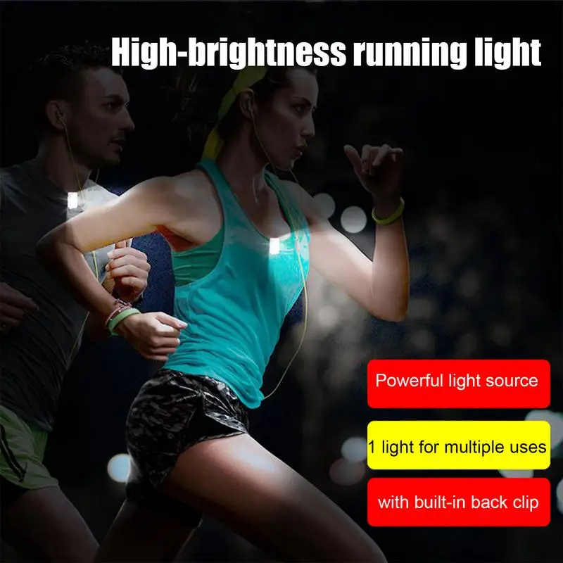 Safety Walking Light LED Running Lights For Runners Colorful Cycling Clip Flash Warning Light Outdoor Fishing Charging Light