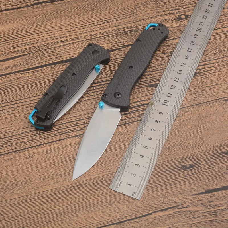 535-3 Outdoor Camping Folding Knife 9CR13 Blade Carbon fiber Handle Pocket Survival Tactical Hunting Utility  Knives CED Tool