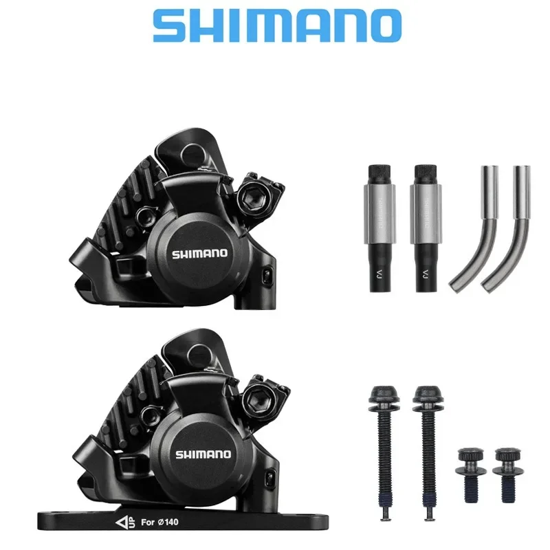 Shimano RS305 Brake Flat Mount Front Side Rear One Pair Mechanical Disc Brake For Road Bicycle Bike BR-RS305 Rear Caliper Black