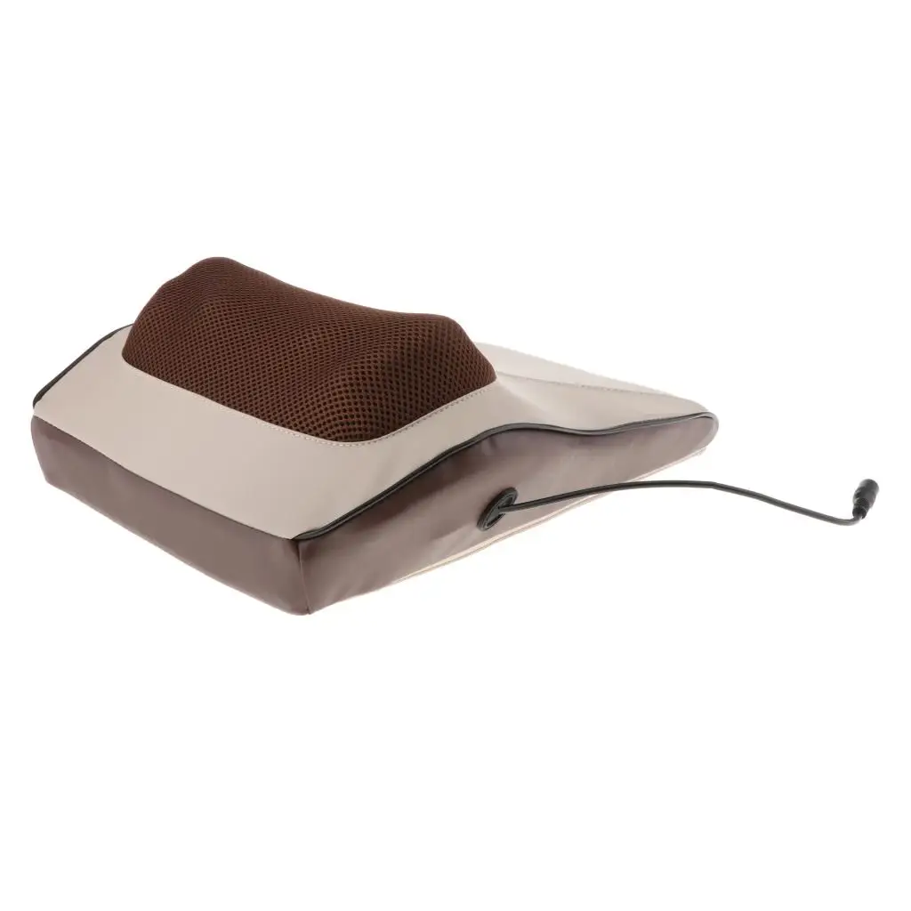 Portable Electric Neck Massager Pillow with Heat Deep Kneading for Shoulder Back Pain Relief Use at Home Office Car