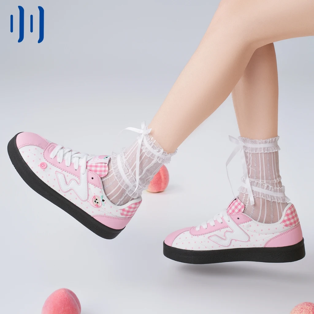 Ollieskate Peach Soda Skateboard Shoes Gum Raw Rubber Sole Summer Breathable Trendy Unisex Campus Daily Student Shoes