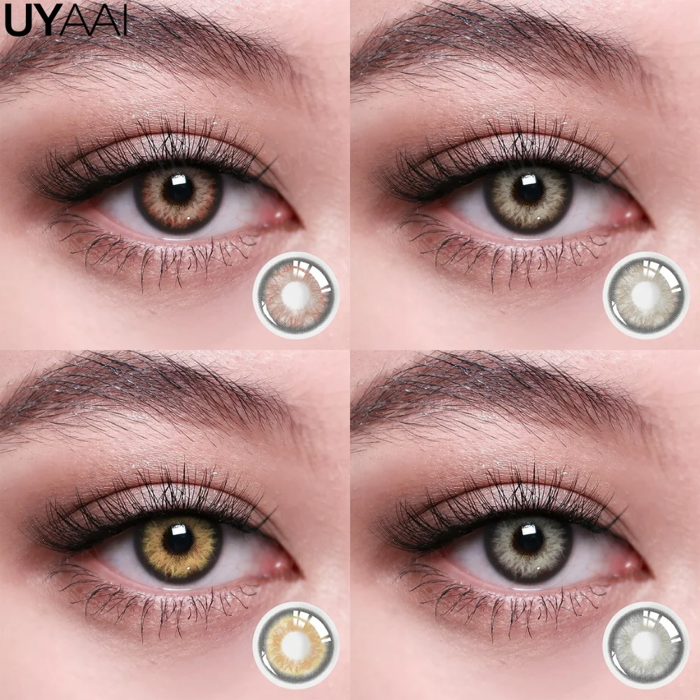 UYAAI 1 Pair Colored Natural Lenses Brown Eye Color Lenses Colored Pupils for Eyes Optical Lenses for Women