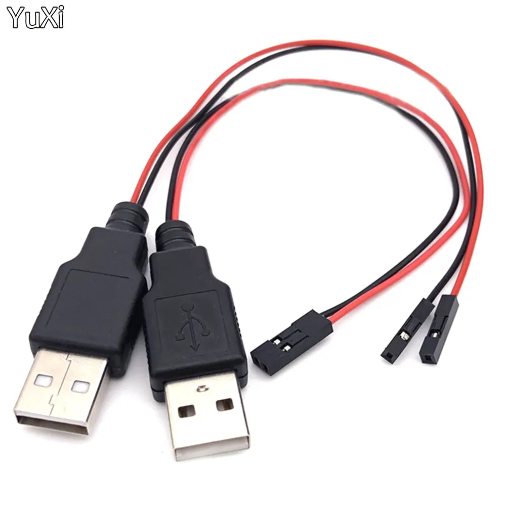 

1Pcs USB Male to Dupont 2.54mm 1P/2P Cable 2-Core Power Cord Terminal Wire, Chassis Control Extension Connection Adapter Wire