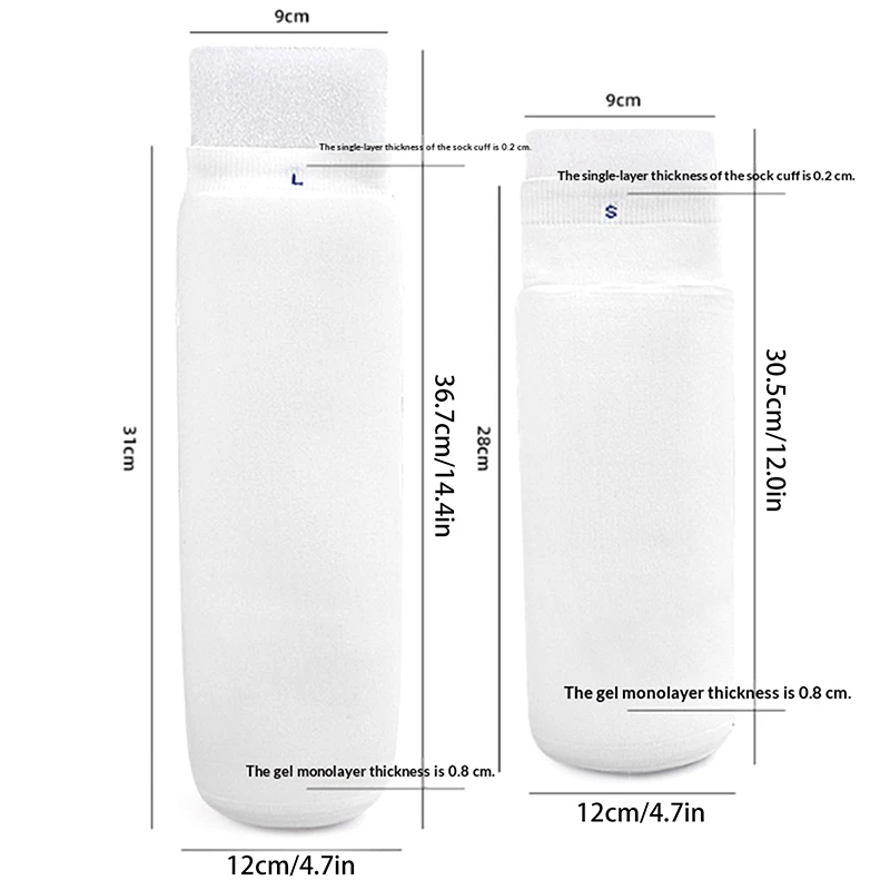 Prosthetic Gel Sleeve Silicone Sock Disabled Residual Limb Leg Below Knee Amputees Sheath Soft Cover Liner Stump Thicken Calf