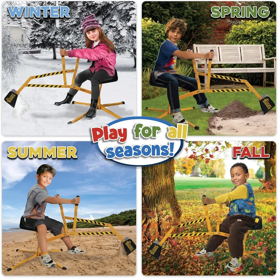 รถขุดทรายสำหรับเด็ก ของเล่นขุดทราย ของเล่นชายหาด ของเล่นทรายกลางแจ้งสำหรับเด็ก โครงเหล็กแข็งแรง หมุนได้ 360 องศา เล่นบทบาทสมมติ ทราย