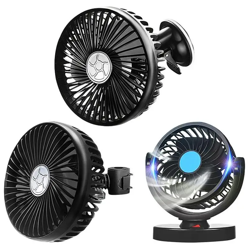

USB Mini Wind Power Portable Rechargeable Fan Rear Seat Suction Cup Better Cooling Work Quiet Free Angle Rotatable Portable fan