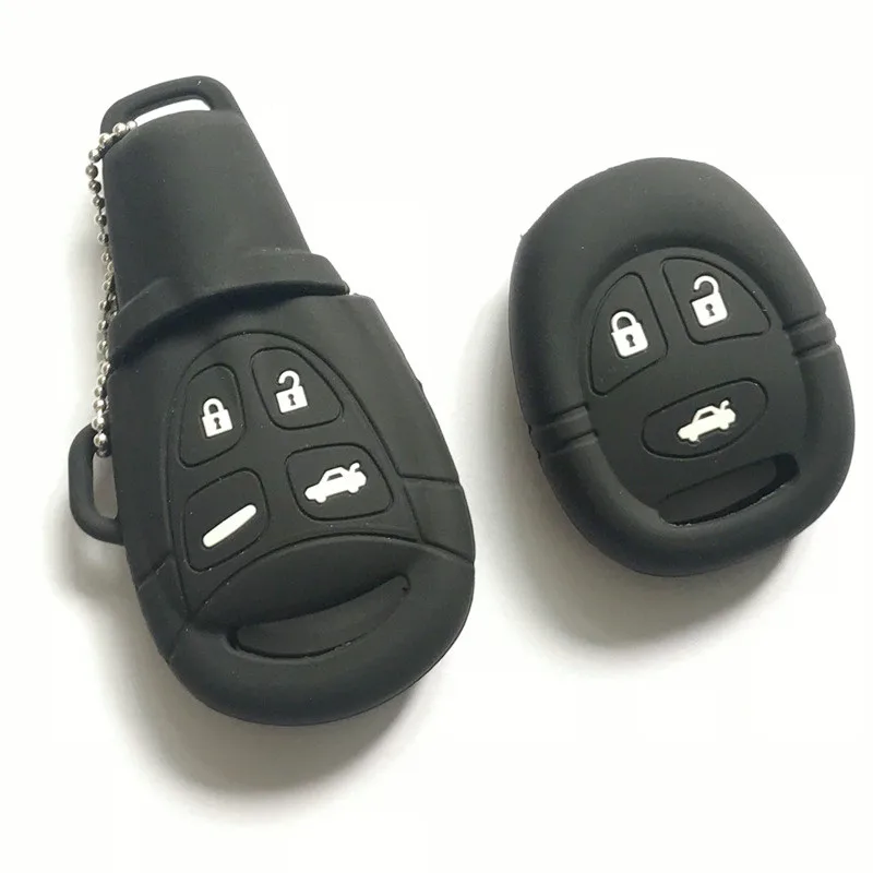 

Silicone 3/4 Buttons Car Remote Key Case Cover For Saab 9-3 9-5 93 95 1999 - 2009 Protective Shell Holder Car Accessories