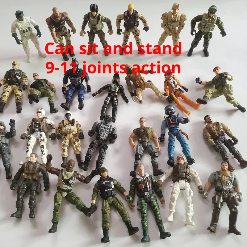 2-30Pcs Solider Military Police Action Figure Seal Special Arms Navy Rare Limited Collection Model Toy Gift for Kid Child Adult