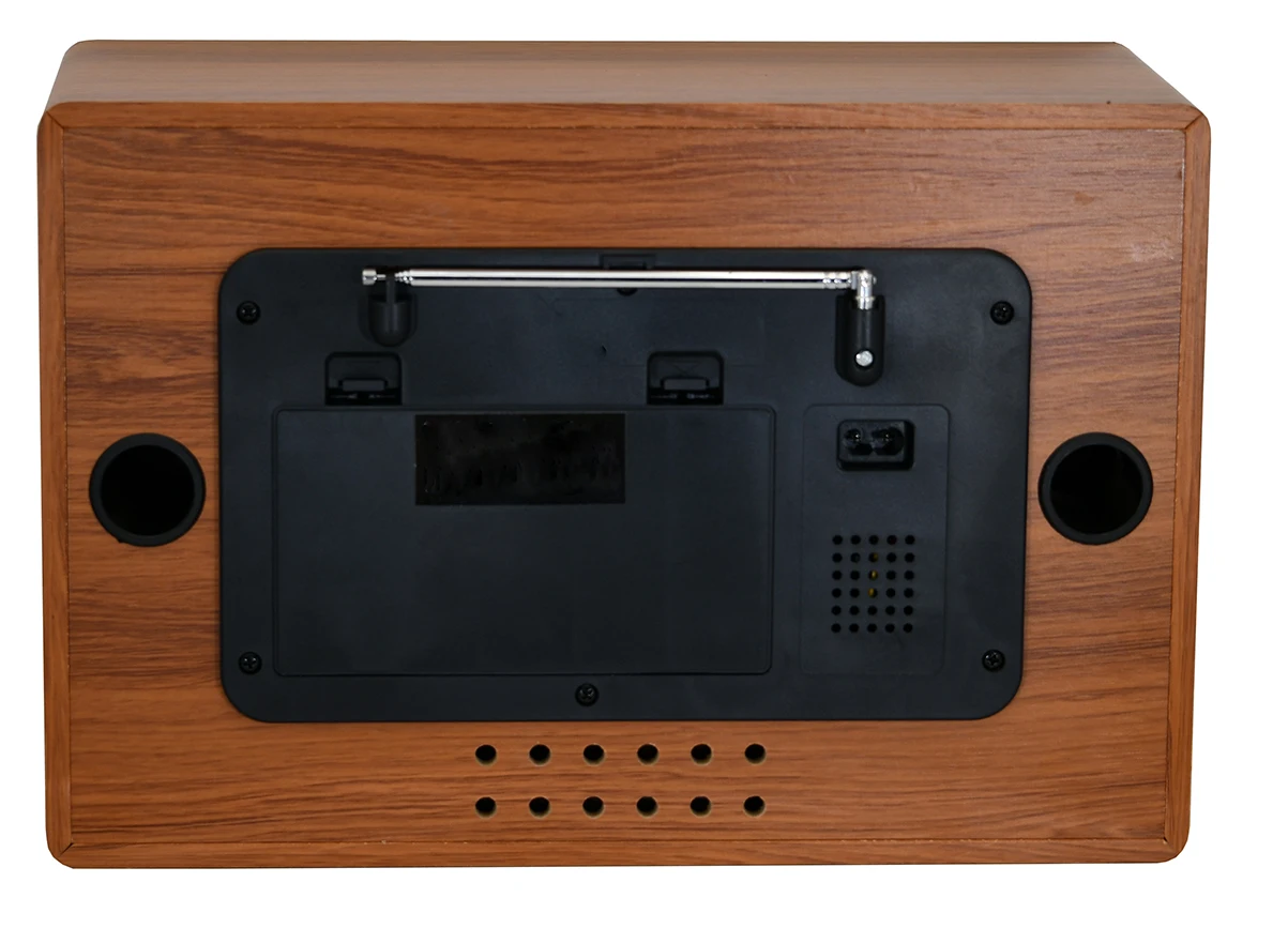 أحدث راديو FM محمول لعام 2024 مع إطار خشبي مدمج BT 40 محطة USB وميزات بلوتوث راديو إنترنت AM/FM منزلي
