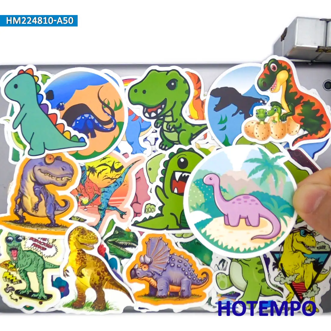 20/30/50PCS Cute Dinosaur Stickers Cartoon Dino Funny Big Lizard Animals Decals for Laptop Phone Skateboard Bike Luggage Sticker