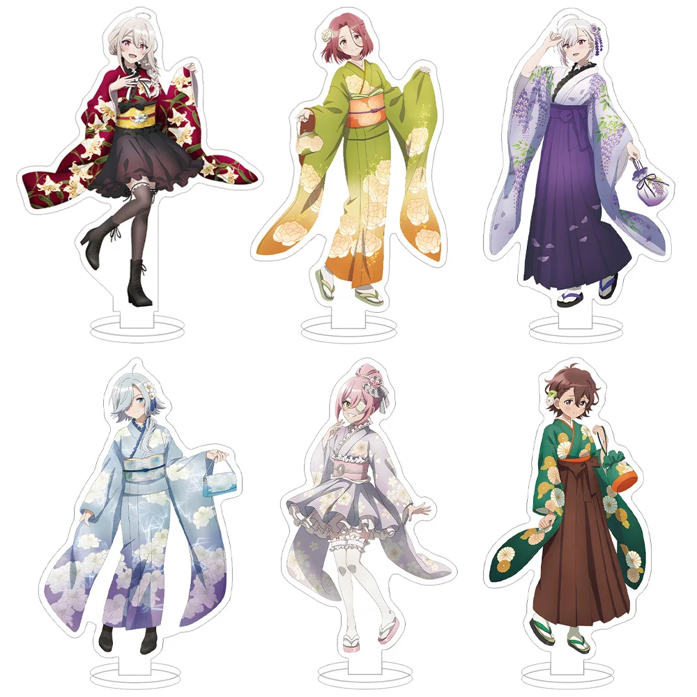 Spy Classroom oficial Klaus Lily Grete Sibylla Monika Thea Sara Annette Erna kimono grande soporte acrílico Anime juguete lindo adorno