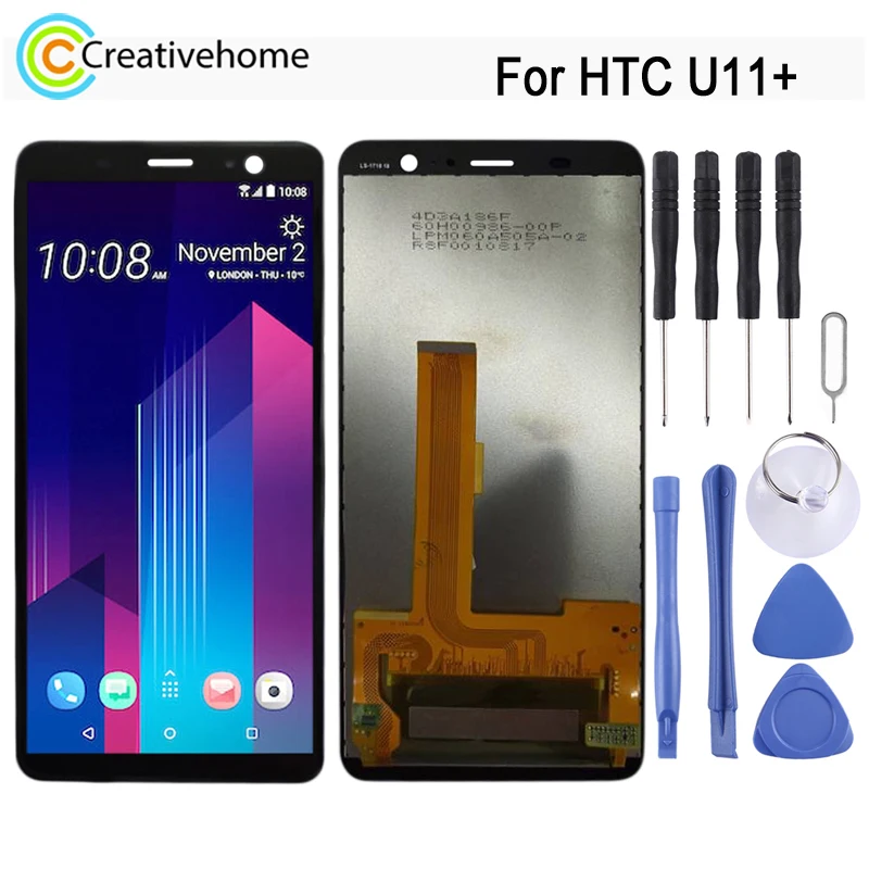 

6-дюймовый ЖК-экран для HTC U11 Plus с дигитайзером, полный комплект, запасные части для ремонта