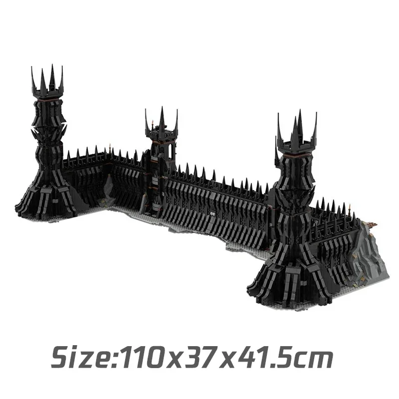 Ring Movie Model Moc Bouwstenen UCS De Zwarte Poort Van Kasteel Technologie Modulaire Blokken Cadeau Kerst Speelgoed DIY Sets Montage