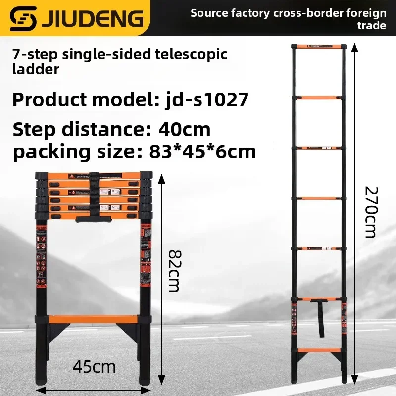 Jiudeng Manufacturer Telescopic Ladder Folding Engineering Household Escalator Multipurpose Outdoor Portable Wall Ladder