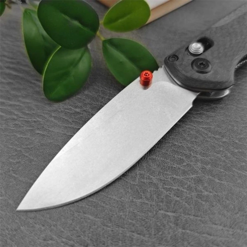 Pocket BM 565 Folding Knife Carbon Fiber Handle D2 Blade Outdoor Camping Everyday Carry Survival Hunting EDC Hand Tools Knives