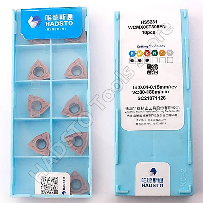 WCMX 050308 FN HS5231/WCMX06T308FN HS5231 WCMX05 WCMX06 HADSTO CNC كربيد إدراج U-الحفر إدراج الحفر الضحلة #3