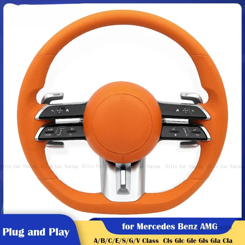 

Car Steering Wheel OEM any Color for Mercedes Benz AMG W204 W205 W221 W222 Cls Glc Gle Gls Gla Cla Glk Slc C63 E63 G63 GLA45