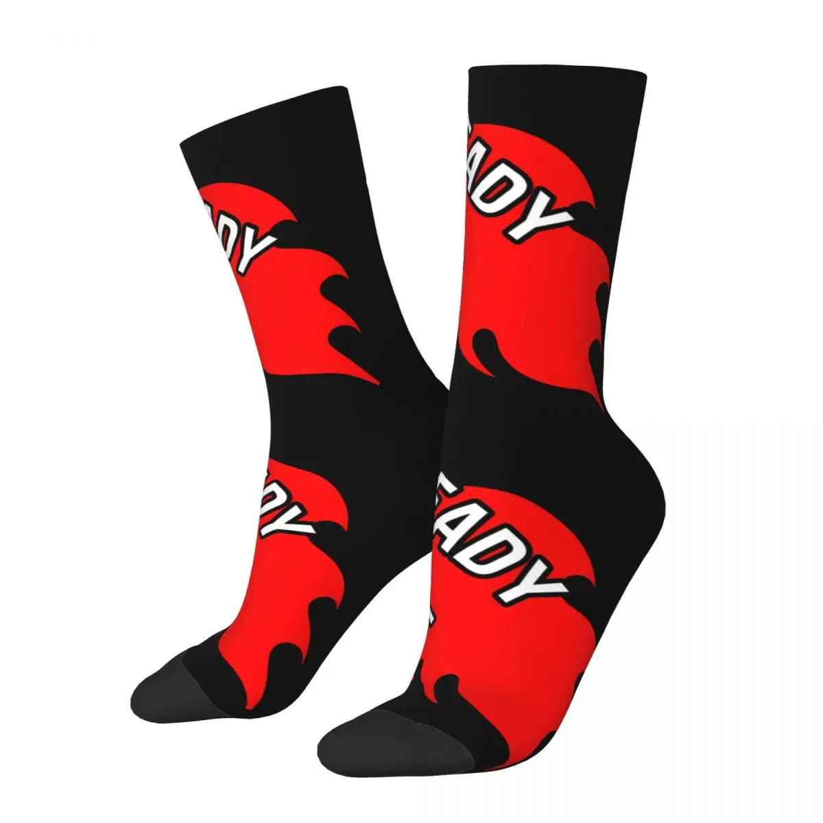 Retro Hot Men's compression Socks Unisex Ready To Race Street Style Seamless Printed Novelty Crew Sock