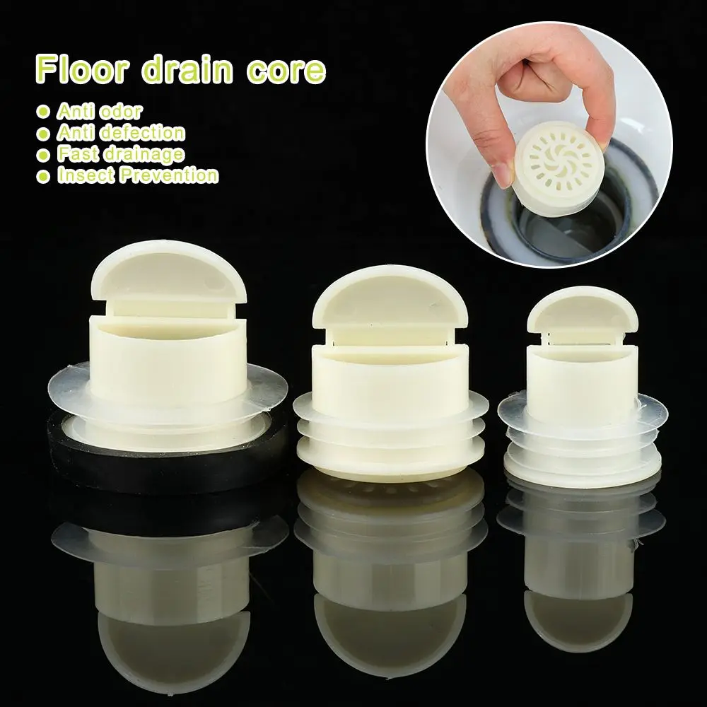 5Pcs/set Anti Odor Pest Floor Drain Stopper Shower Floor Strainer Plug Sewer One Way Valve Seal Drainer Cover